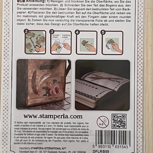 Stamperia Coffee and Chocolate Elements Rub-On Transfers - Picture 2 of 5